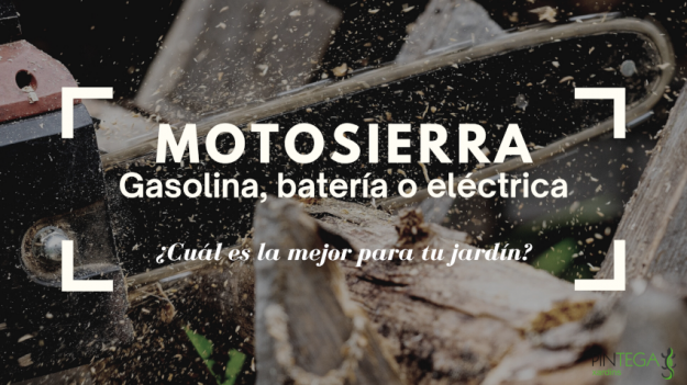 Motosierra de batería, eléctrica o gasolina.